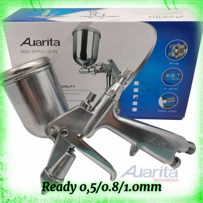 SPRAY GUN AUARITA F3 ORIGINAL NOZZLE 0.5 0.8 1.0MM SPRAY PAINT GUN