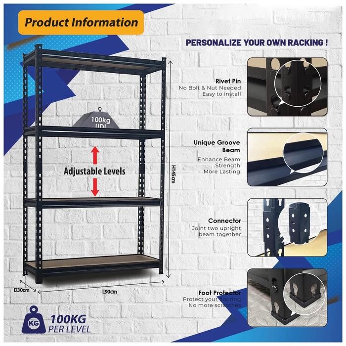 RAK BESI SERBAGUNA RAK BERKAPASITAS BESAR BERLAPIS-LAPIS RAK GUDANG