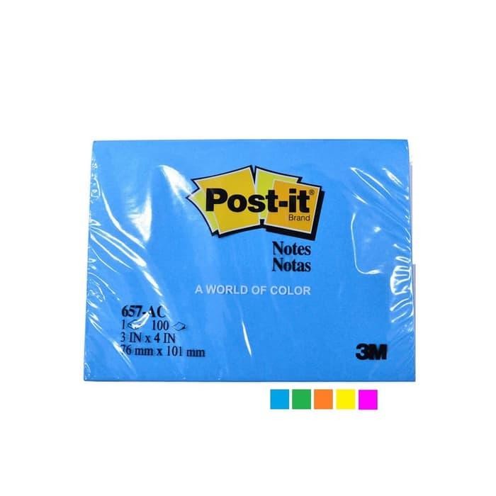 

3M Post It Sticky Notes 657-AC Color / Memo Kertas Tempel Warna Murah