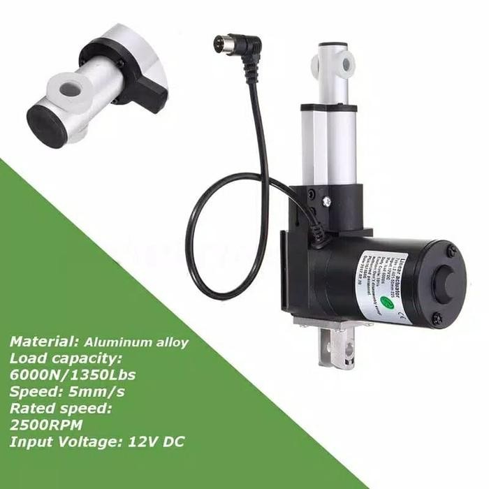 Motorized Linear Actuator Aktuator 100Mm 6000N 12V Motor Dc