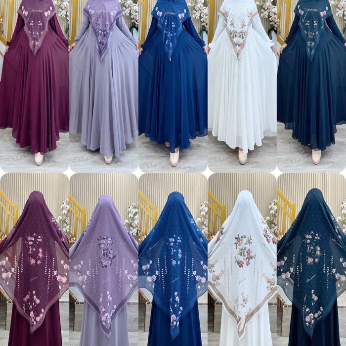 Amanda Series Set SyarI Premium Atasan Jersey Syari Muslim Lembut Nyaman