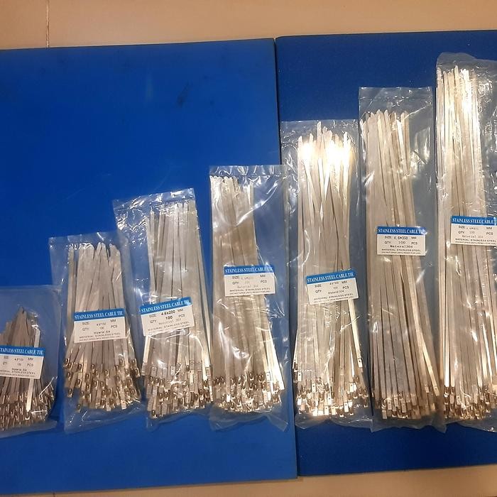 

Stanless 304 Kabel Tis Ties (Isi 100/Pack) 46X100 150 200 250 300 Mm