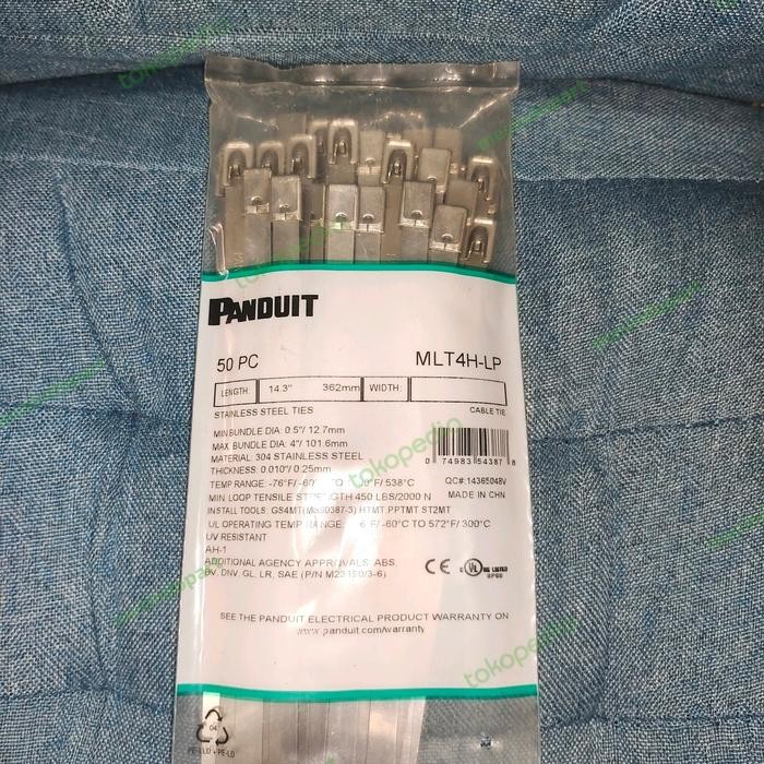 

Cable Ties Stainless Steel Panduit Mlt4H-Lp 14.3" 362Mm