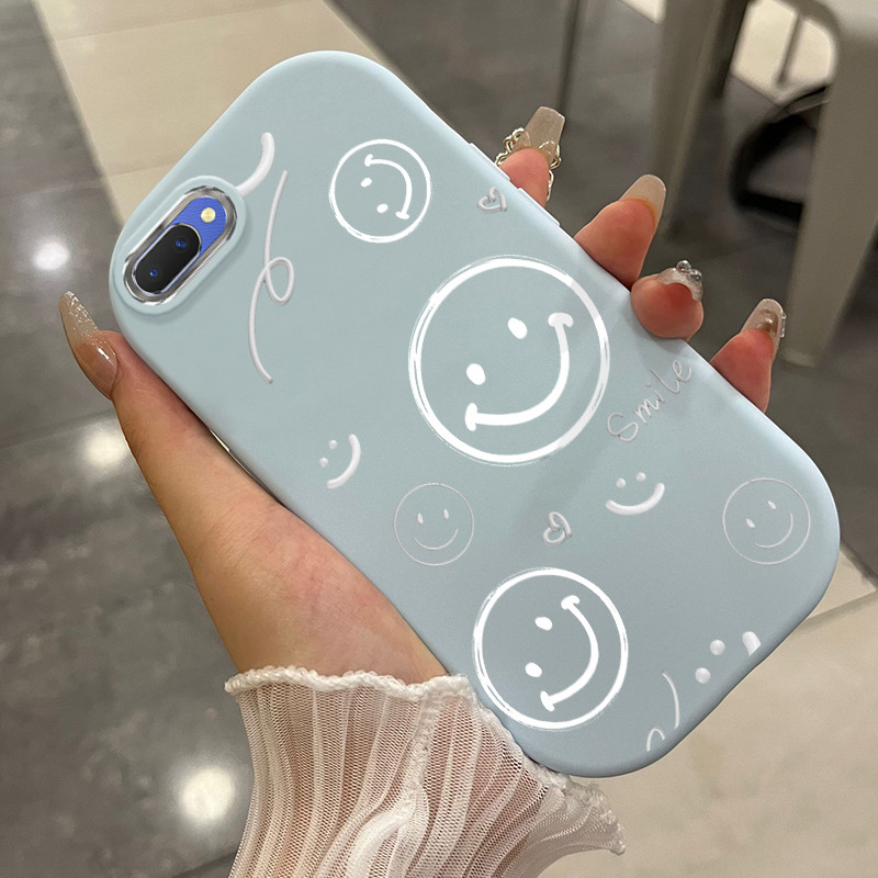 Casing Hp Untuk OPPO A5 A3s A12E Realme C1 Case Casing Softcase sarung HP Kesing tas Emoji sederhana