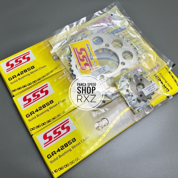 GIR GEAR SET SSS 428 RX KING JUPITER MX RANTAI SSS GOLD SB