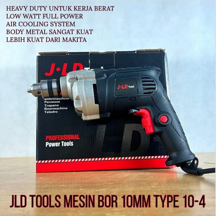 Expert Mesin Bor Listrik JLD 10mm Type 10-4, Bor Kayu Tembok Pvc Heavy Duty