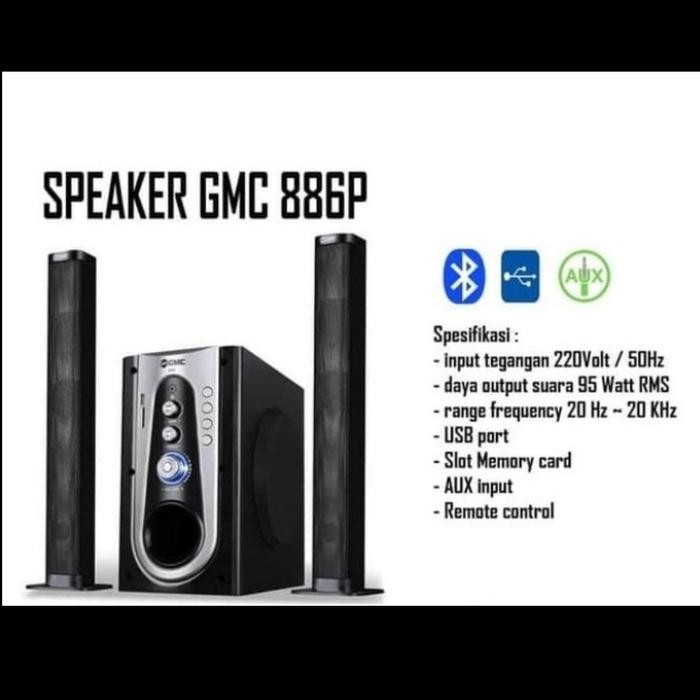 Speaker Active Gmc 886P/886 P 2 In 1 Speker Aktif Bluetooth Multimedia
