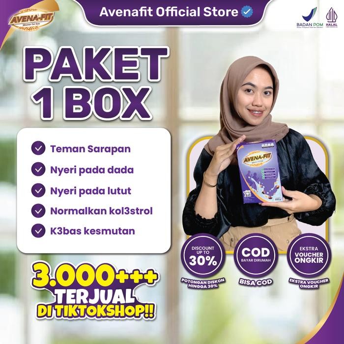 

1 Box Avenafit Sereal Oatmeal Susu Kurma Untuk Sarapan & Halal Mui [ Bisa Cod ] Oats Granola