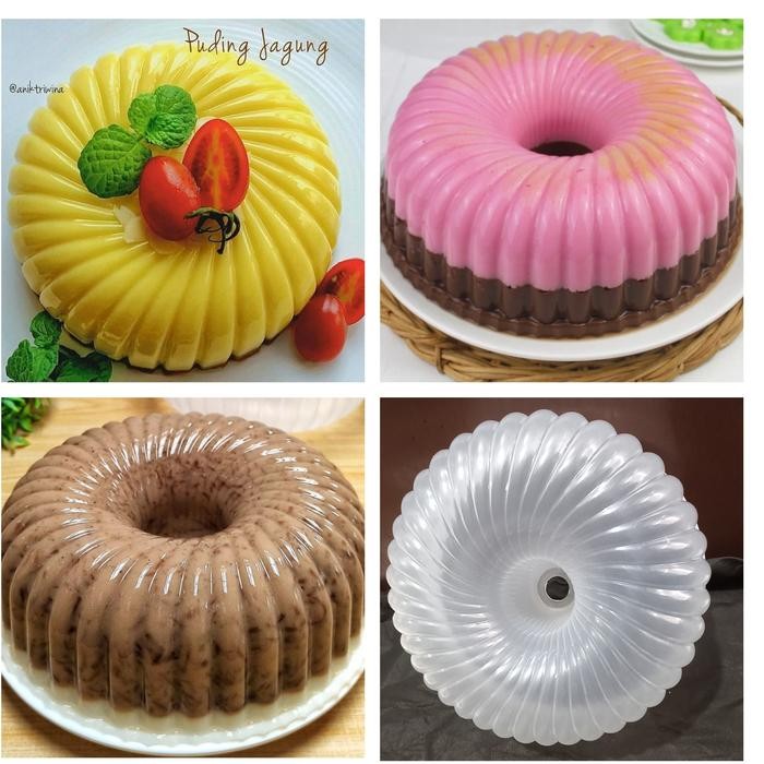 Loyang Puding Twist Besar Cetakan Agar Plastik Tebal
