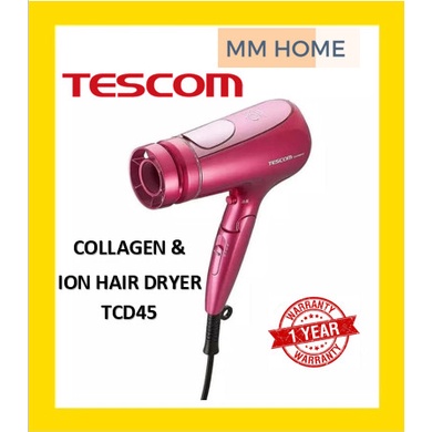 TESCOM Collagen & Ion Hair Dryer TCD45 - TCD 45 Pengering rambut