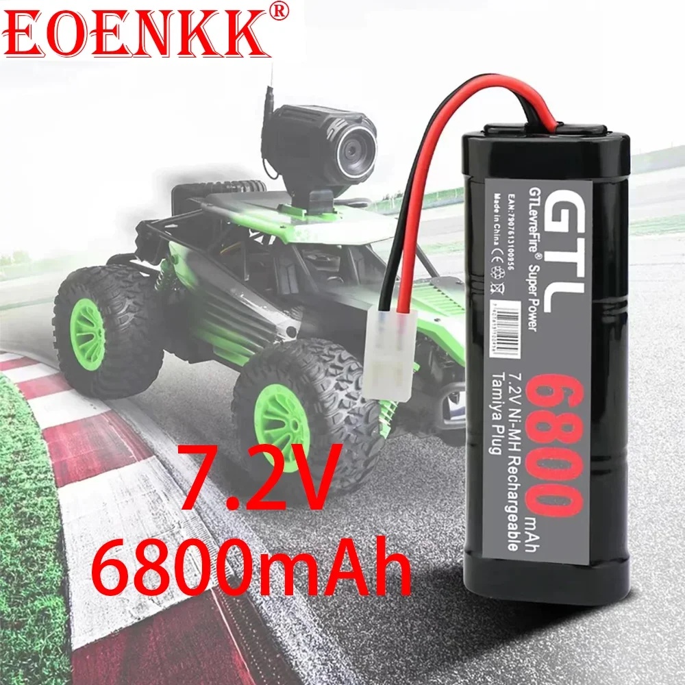 NWK 7.2V 6800mAh NiMH Replacement RC Battery with Tamiya Discharge Connector for RC Toys Racing Cars