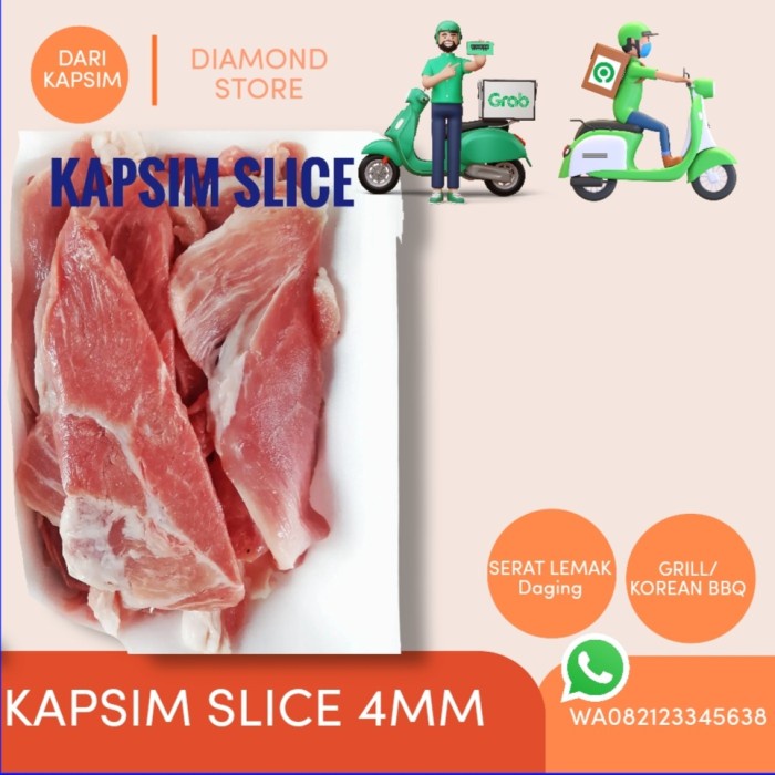 DAGING BABI KAPSIM SLICE 1KG KODE 1327