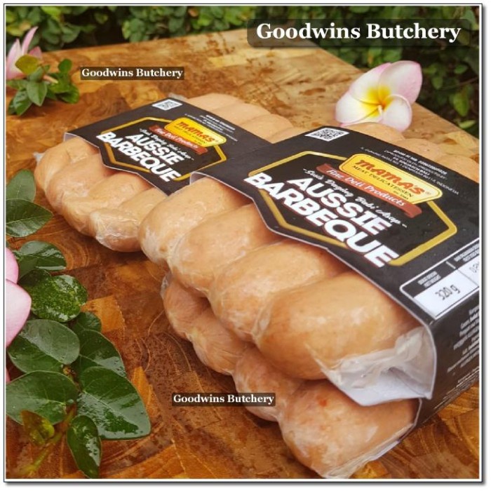 

PORK AUSSIE BARBEQUE SAUSAGES MAMA'S SOEJASCH BALI 320G 4PCS KODE 985