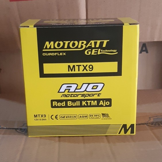 Product Laris Aki Motor Suzuki Thunder 125, Thunder 250 Motobatt Mtx9 Aki Kering