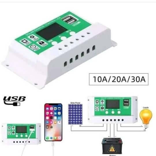 TERBARU SCC Solar Charger Controller PWM Baterai VRLA dan Lithium