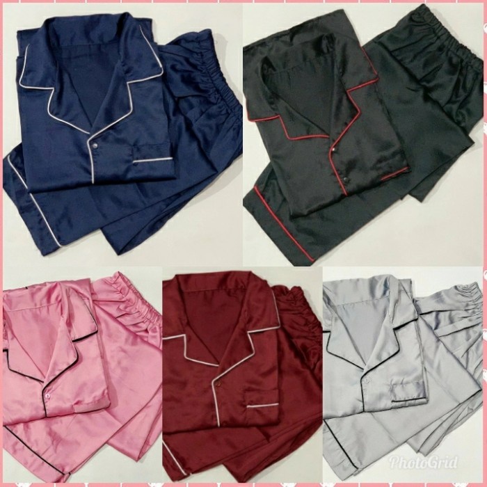 Piyama Katun Satin Premium size Jumbo 5L Dewasa Piyama size 5L Katun