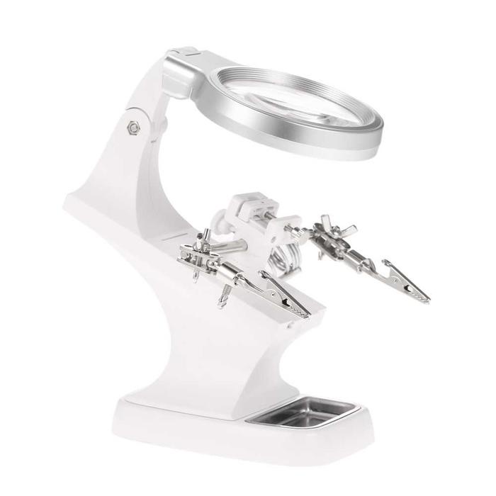 

TERBARU #PEGANGAN SOLDER DENGAN KACA PEMBESAR DESKTOP WELDING MAGNIFIER 3X/4.5X - TH-7023 COD