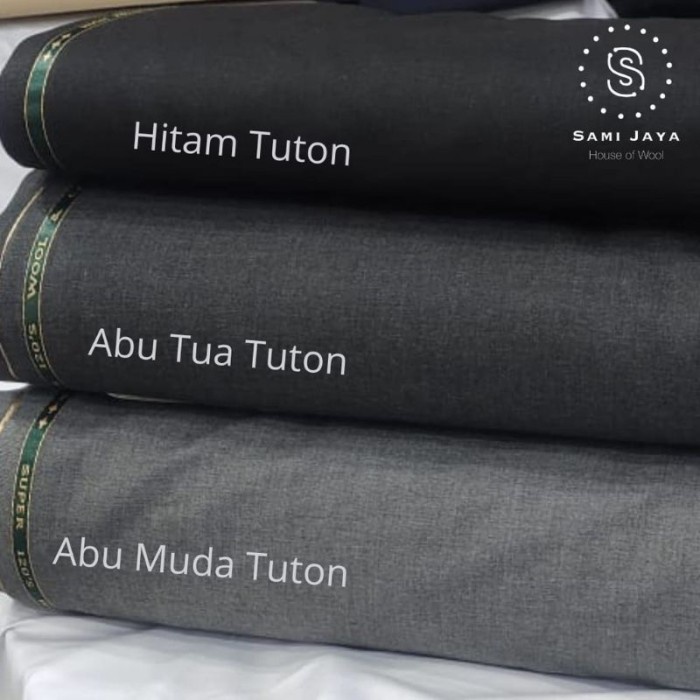 Kain Jas Abu Tua/Abu Muda /Hitam Bahan Jas Import Premium