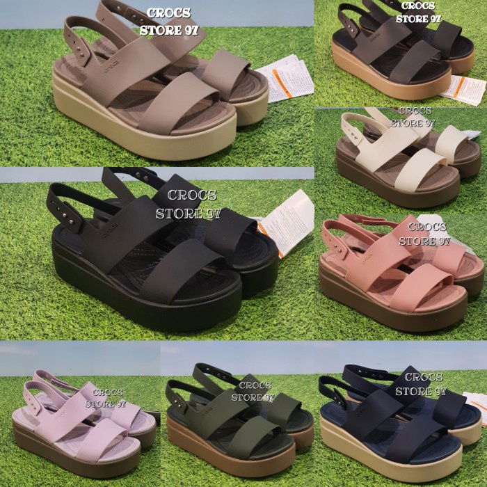 BEST SELLER CROCS BROOKLYN/CROCS WANITA/CROCS BROOKLYN MID TALI WEDGES ORIGINAL