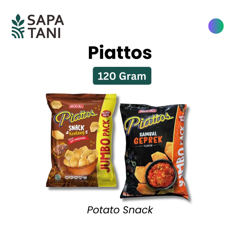 

Piattos 120 gram Sapatani Keripik Kentang Gurih dan Renyah