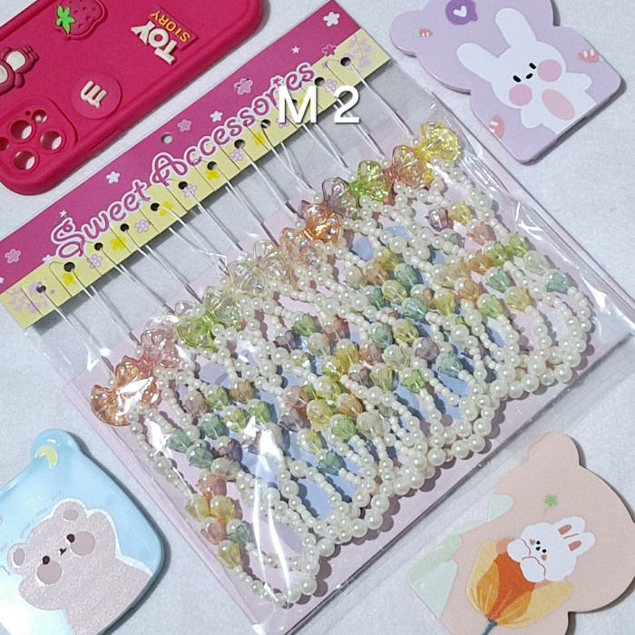 FREE ONGKIR [GROSIR] 12pcs/1lusin Strap tali handphone gantungan case handphone accessories Code : M