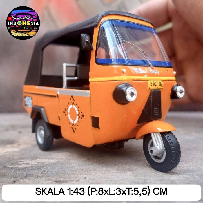 Terlaris- Diecast Miniatur Bajaj Jakarta Skala 1:43 Vintage