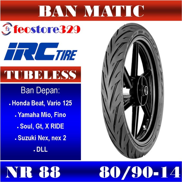 Ban Luar Tubles Irc 80 90 Ring 14 Ban Depan Motor Beat Vario Tubeless