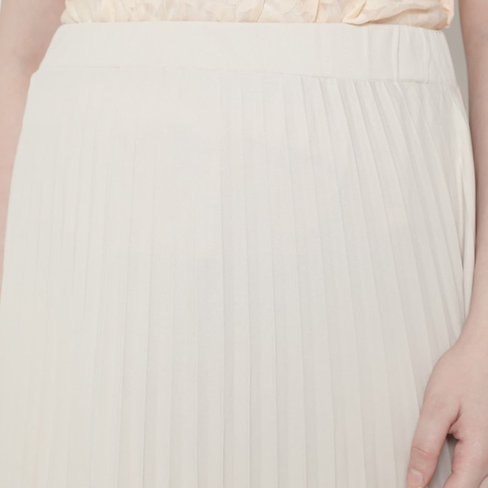Duapola Rok Panjang Plisket Payung Aline 7176 - Cream