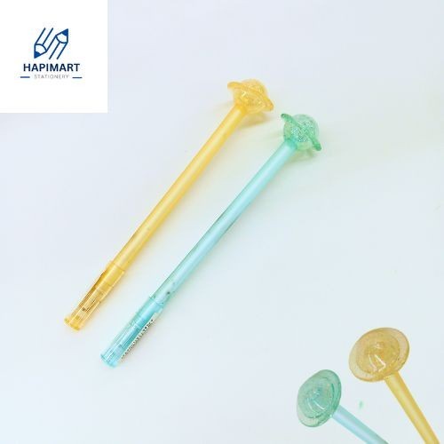 

Pulpen karakter /Pena Karakter Lucu Glass Planet Gel Pen Tinta Hitam