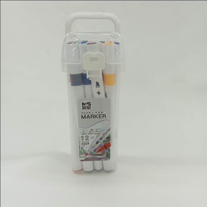 

Pena Cat Air Isi 12 Warna/Spidol Dual Side Fine Art Brush Art Marker
