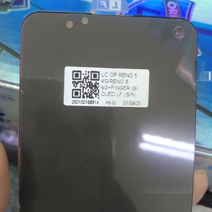 JUAL LCD BARU OLED HANDPHONE OPPO RENO 5(4G) & 6(4G)FINGERPRINT ON. MEREK.LF ASLI.