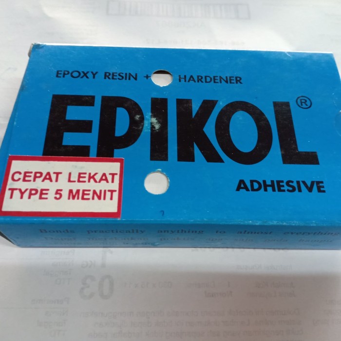 

Lem epikol ASLI Daya kering 5Menit