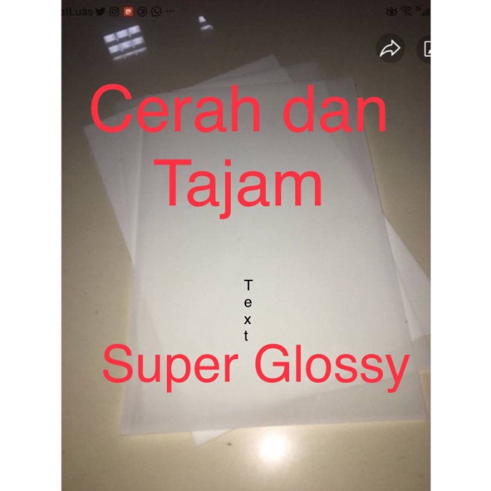 

Kertas PVC OVERLAY id card 0,25 TEBAL, 50 lembar