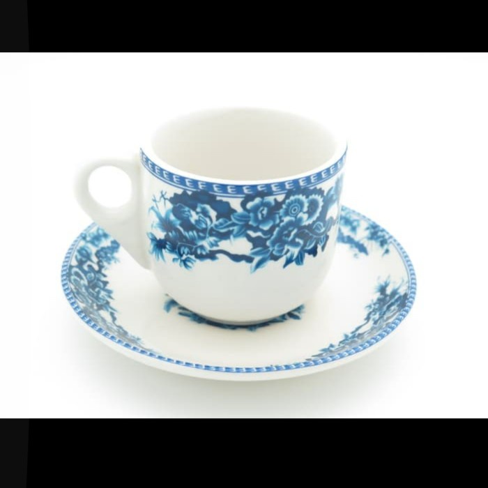 Cangkir set keramik motif oriental jadul