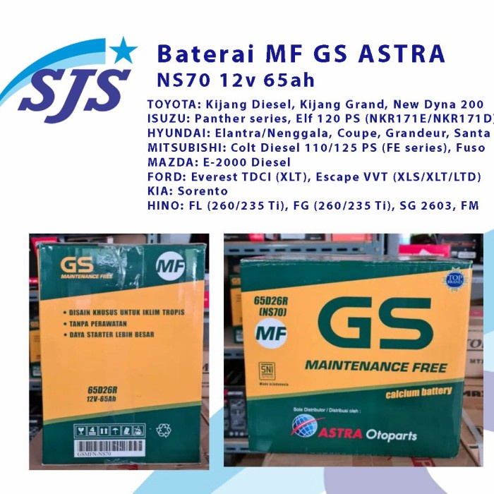 Aki Gs Astra Mf Ns70 Kering