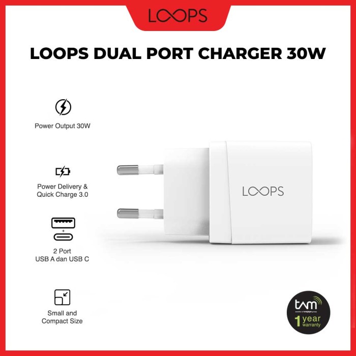 LOOPS Dual Port Charger 30W