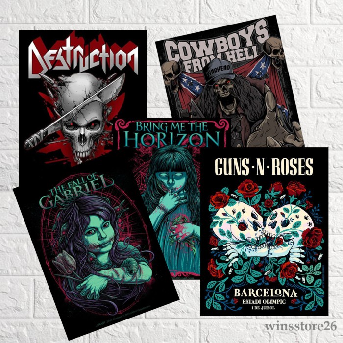 

POSTER BAND METAL A4. ,1paket isi 30pcs Kode 962