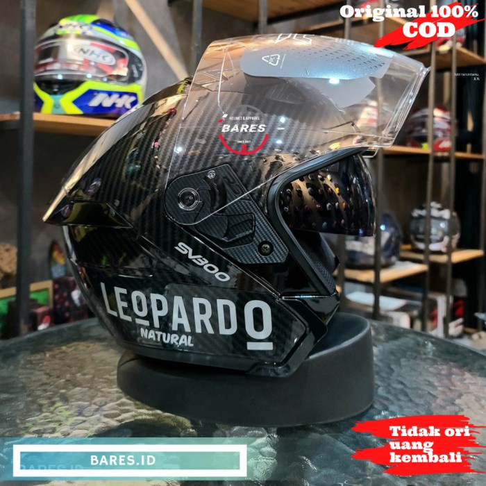 Helm Rsv Sv300 Carbone Motif Leopard Silver