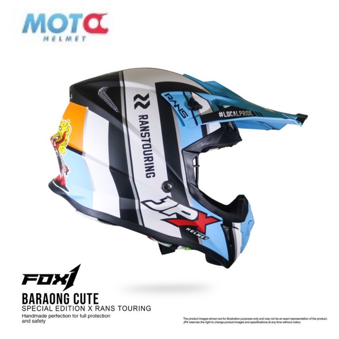 Helm Jpx Fox1 Cross Full Face Barong/ Rans