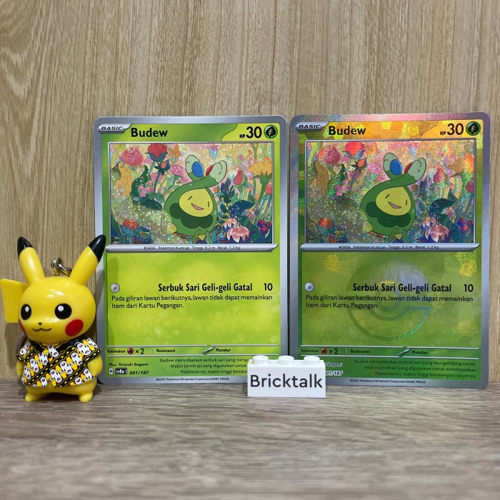 (BRI) Kartu Pokemon TCG sv8a Budew 001/187 Normal, Pokeball / Monster Ball, Master Ball Trading Card