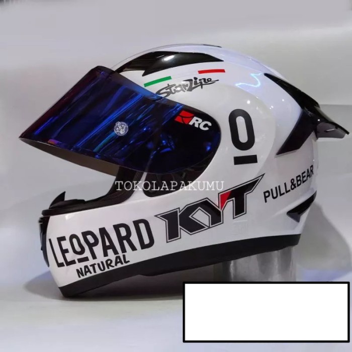 Kyt Helm R10 Solid White Full Paket Ganteng Original Kyt