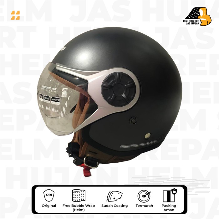 Helm Cargloss Hijab Yrh Anchore Grey Doff