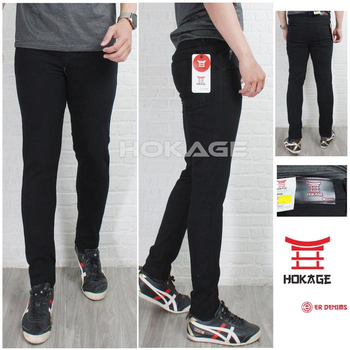 Hokage By Er Denim /Ready Putih-Hitam-Abu-Biru Tua-Biru Muda//Celana Jeans Pria /Pensil Slimfit