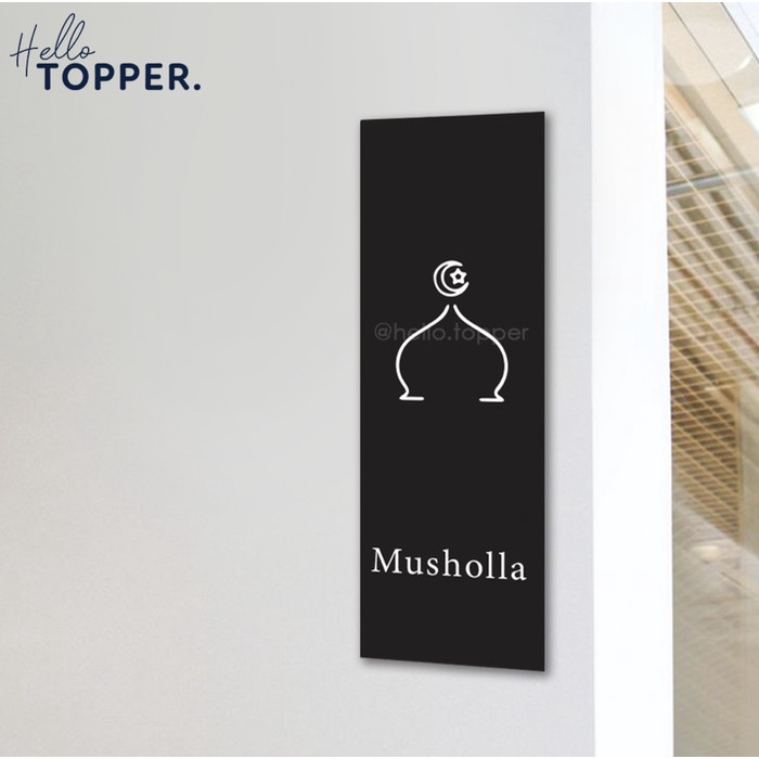 

Sign Board Mushola Musholla Acrylic UV Print Potrait Kode 1438