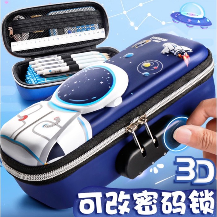 

MURAH Tempat Pensil EVA Sekolah BESAR LOCK KUNCI School Pencil Bag Bo