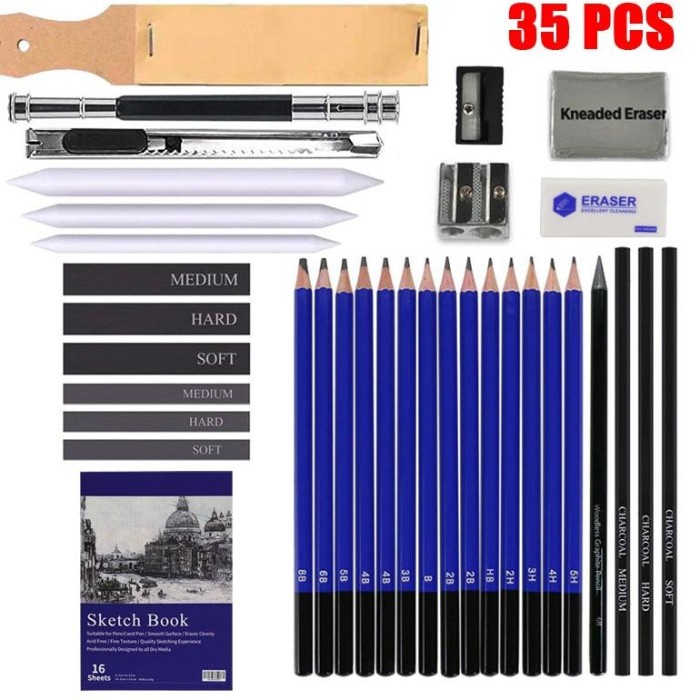 

TERPERCAYA Sketch Pencil Pisau Penghapus dan Pensil Gambar untuk Keperluan Sekolah Pencil Drawing