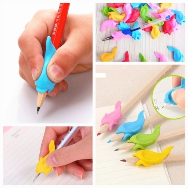 

BERGARANSI Pencil Grip Pemegang Pensil Alat Bantu Tulis Sekolah Karakter Karet Belajar Menulis