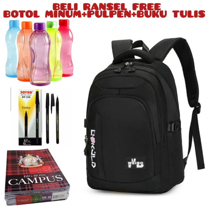 

EKSLUSIF Beli 1 Dapat 4_Tas Sekolah Anak-anak Untuk Remaja Perempuan Tas Sekolah Dasar Tahan Air