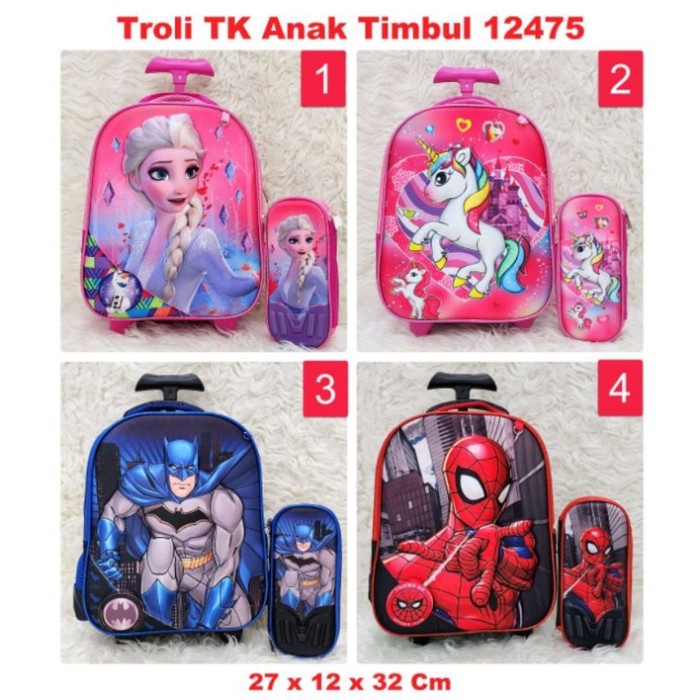 

BERKUALITAS TAS RANSEL TROLLY TAS RANSEL+ KOTAK PENSIL ANAK SEKOLAH UK TK MOTIF