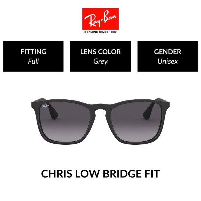 PROMO RAY-BAN CHRIS RB4187F 622/8G Full Fitting Kacamata Hitam 54mm